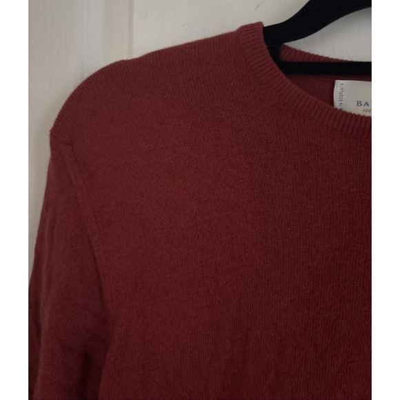 Womens Ballantyne Sweater Shirt Vintage 100% Cashmere Red Made in Scotland Sz 3 - Picture 3 of 9